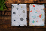 Anvi Baby Set Swaddle - Balloons and Planets