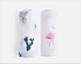 Anvi Baby Set Swaddle - Flamingo & Cactus