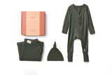 Anvi Baby Bamboo Swaddle & Sleep Suit Newborn Gift Set - Green
