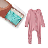 Anvi Baby 3pc Set Zipper Sleepsuit - White/Sky/Lilac