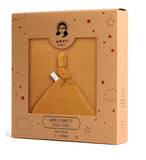 Anvi Baby Organic Bamboo Beanie & Swaddle Set - Mustard Fields