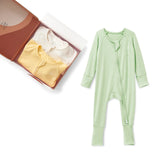 Anvi Baby 3pc Set Zipper Sleepsuit - Light Mint/Lemon