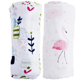 Anvi Baby Set Swaddle - Flamingo & Plant