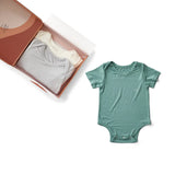 Anvi Baby Set of 3 Bodysuit- Gift set - White/Soft Sage/ Grey