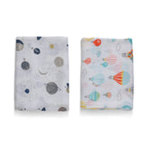 Anvi Baby Set Swaddle - Balloons and Planets