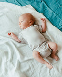 Anvi Baby Set of 3 Bodysuit- Gift set - White/Soft Sage/ Grey