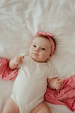 Anvi Baby Stretchy Bamboo Spandex Swaddle & Hat - Pink