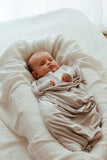 Anvi Baby Stretchy Bamboo Spandex Swaddle & Hat - Grey