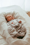 Anvi Baby Stretchy Bamboo Spandex Swaddle & Hat - Grey