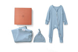 Anvi Baby Bamboo Swaddle & Sleep Suit Newborn Gift Set - Celestial Blue
