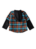 Jam Boys Hooded Plaid Shirt with Long Sleeves