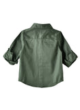 Jam Kids Button-Up Utility Shirt - Olive Green