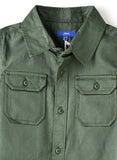 Jam Kids Button-Up Utility Shirt - Olive Green