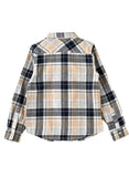 Jam Boys Plaid Flannel Shirt - Beige & Black
