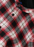 Jam Boys Hooded Plaid Flannel Shirt -Red