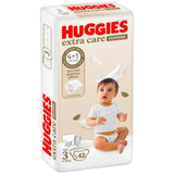 Huggies Extra Care - Size 3, 4 - 9kg, Value Pack - 42pcs