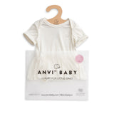 Anvi Baby Organic Bamboo Spandex Onesie Dress - White