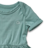 Anvi Baby Organic Bamboo Spandex Onesie Dress - Soft Sage