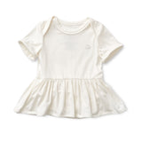 Anvi Baby Organic Bamboo Spandex Onesie Dress - White