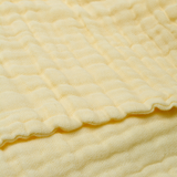 Anvi Baby Set of 2 Organic Muslin Bath Towel - Yellow & White