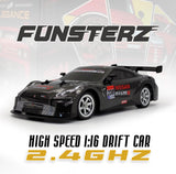 Funsterz Drift Series 1:16 Scale 4WD Remote Control Car Nissan Nismo GT-R Model - Black