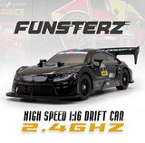 Funsterz Drift Series 1:16 Scale 4WD Remote Control GT Racing Edition Car - Black