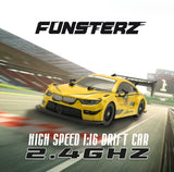 Funsterz Drift Series 1:16 Scale 4WD Remote Control GT Racing Edition Car - Yellow