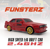 Funsterz Drift Series 1:16 Scale 4WD Remote Control Origin Classic Edition Car - Red