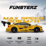 Funsterz Drift Series 1:16 Scale 4WD Remote Control GT Racing Edition Car - Yellow