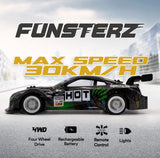 Funsterz Drift Series 1:16 Scale 4WD Remote Control Hot Racing Monster Design Car - Dark Grey