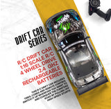 Funsterz Drift Series 1:16 Scale 4WD Remote Control Hot Racing Monster Design Car - Dark Grey
