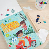 Avenir Let’s Travel Together A5 Scratch Art Pad Book – Travel the World