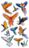 Avenir Natural Creation 3D Bird Stickers – 12 Puffy Decorative Stickers