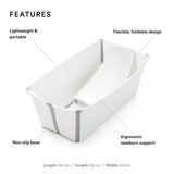 Stokke Flexi Bath + Newborn Support Bundle -White