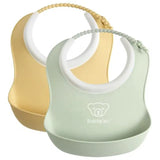 Babybjorn Small Baby Bib - Pack of 2 - Powder Yellow / Powder Green