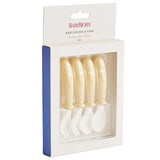 Babybjorn Baby Spoon and Fork 4pcs - Powder Yellow