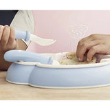 Babybjorn Baby plate, spoon, fork Set - Powder Blue (Pack of 2)