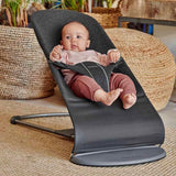 BabyBjorn Fabric Seat Bouncer Bliss, 3D Jersey - Charcoal Grey