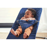 BabyBjorn Fabric Seat Bouncer Bliss, Cotton With Classic Quilt Design - Midnight Blue