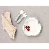Babybjorn Baby plate, spoon, fork Set - Powder Green (Pack of 2)
