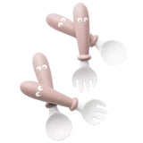Babybjorn Baby Spoon and Fork 4pcs - Powder Pink