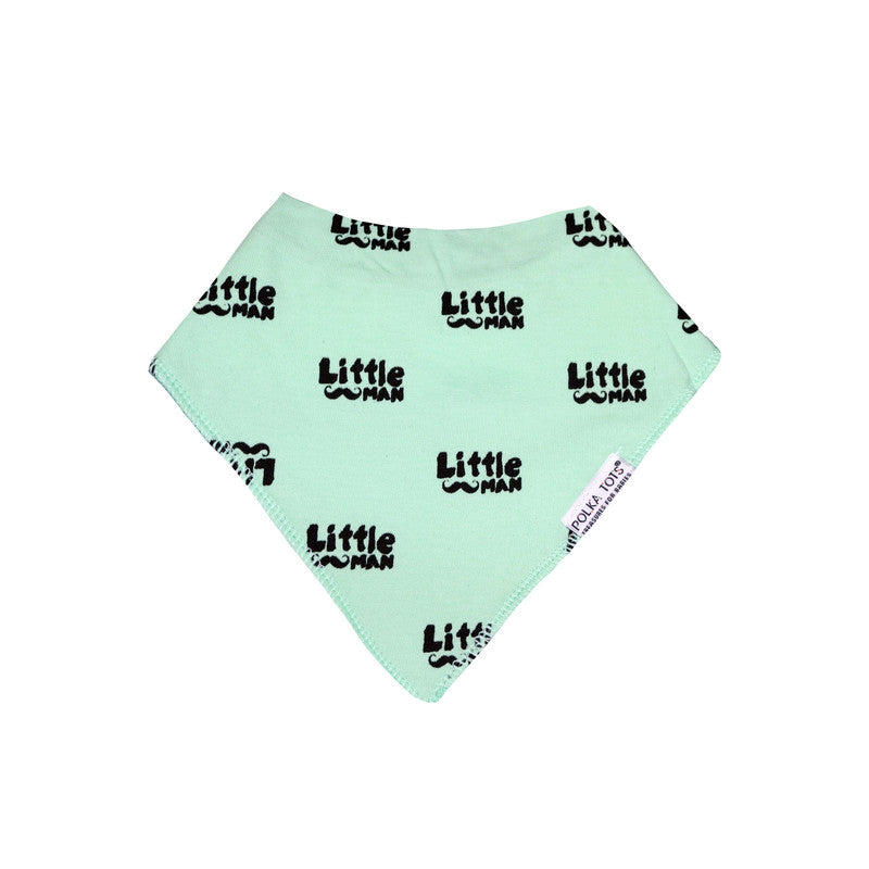 Polka Tots Bandana Bib - Little Man - Laadlee