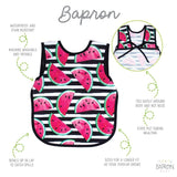 Bapronbaby Feeding Bib - Watermelon Stripe