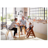 Hauck Height Adjustable Wooden Alpha+B Highchair - Walnut