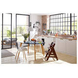 Hauck Height Adjustable Wooden Alpha+B Highchair - Walnut