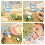 Haakaa Fresh Food Feeder Teether + Freeze Tray - Sky Blue