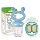 Haakaa Fresh Food Feeder Teether + Freeze Tray - Sky Blue
