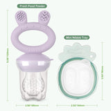 Haakaa Fresh Food Feeder Teether + Freeze Tray - Lavender