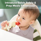 Haakaa Fresh Food Feeder Teether + Freeze Tray - Oat