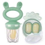 Haakaa Fresh Food Feeder Teether + Freeze Tray - Pea Green